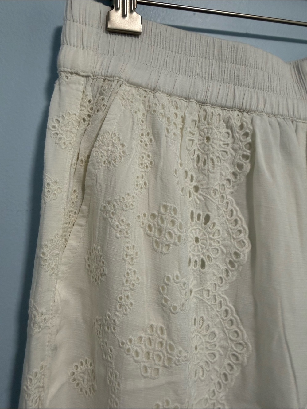 Sundance Lace Trim Wide Leg Elastic Waist Lined Pants Size S - Picture 4 of 12